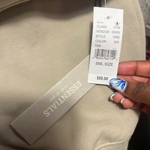 Men's Essentials Fear of God Swearshirt in Tan sz S